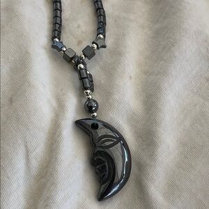 Mystical Black Moon Pendant Necklace